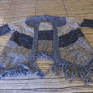 Lucky Brand Blue and Gray Cardigan Sweater